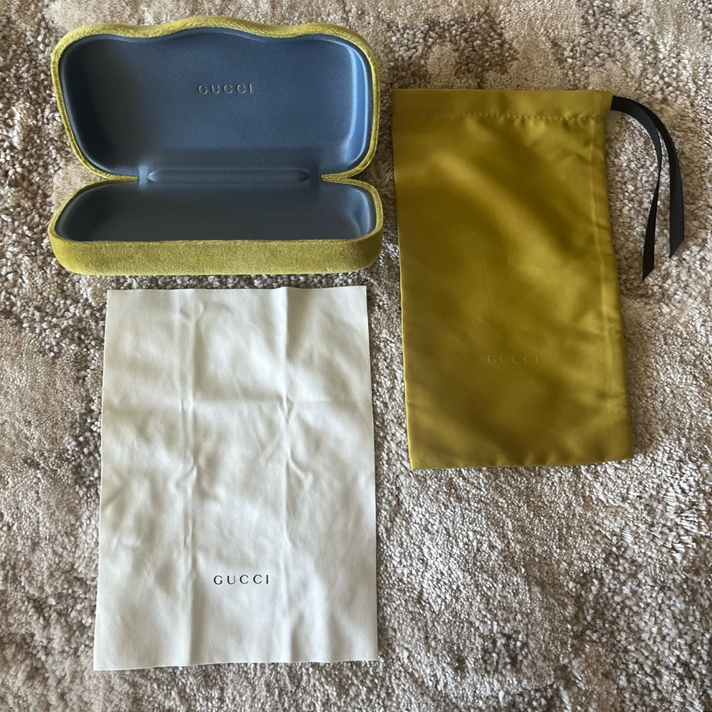 Gucci Green/Blue Sunglasses Case Set